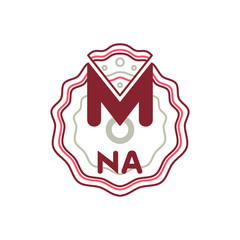 Logo for bakery, confectionery, stylized cake with a cut piece.