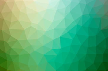 Illustration of abstract Green horizontal low poly background. Beautiful polygon design pattern.