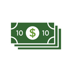 Money Icon in trendy flat style isolated on white background