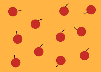 autumn apple illustration red orange textile background