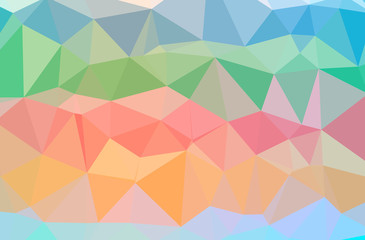 Illustration of abstract Green, Orange horizontal low poly background. Beautiful polygon design pattern.