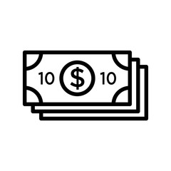 Money Icon in trendy flat style isolated on white background