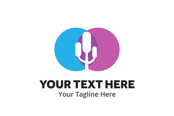 unique tree simple logo creative design in flat style with color . tree nature logo creative design for identity and community