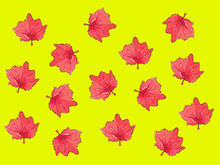 maple leaf watercolor background maple leaf autumn pattern