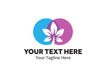 unique tree simple logo creative design in flat style with color . tree nature logo creative design for identity and community