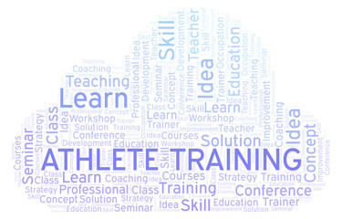 Obraz premium Athlete Training word cloud.