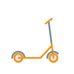 City electric scooter vector logo illustration