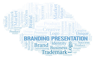 Branding Presentation word cloud.