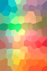 Abstract illustration of green, orange, pink, purple, red, yellow Big Hexagon background