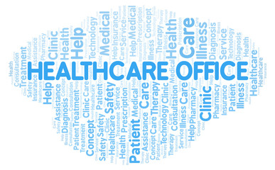 Obraz premium Healthcare Office word cloud.