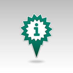 Information pin map icon. Map pointer. Map markers