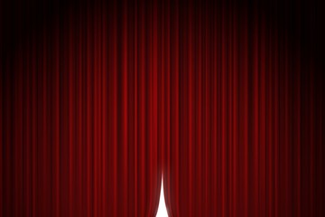 Theater or cinema red curtain