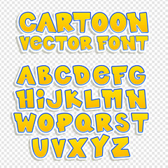 Cheerful, colorful font. Vector set of letters in a children style. Polygonal alphabet. Design elements. Cartoon vector font.