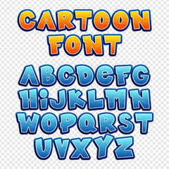 Cheerful, colorful font. Vector set of letters in a children style. Polygonal alphabet. Design elements. Cartoon vector font.