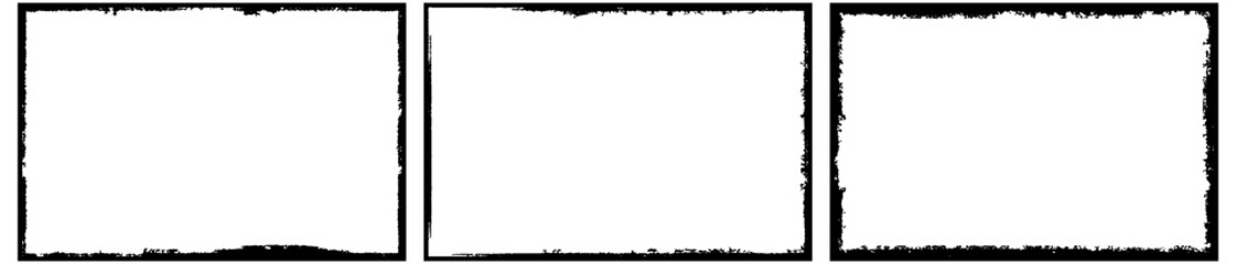 Obraz premium Frames in grunge style. Abstract rectangles with space for text. Monochrome elements.