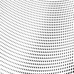 Abstract halftone texture of black dots on white background.