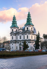 Fototapeta na wymiar Dominican Church in Ternopil, Ukraine