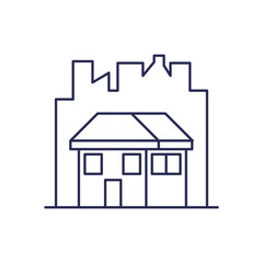 house facade building isolated icon