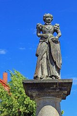 Schleusingen: Standbild auf Marktbrunnen (17. Jh., Thüringen)