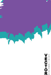 Color brush strokes paint dry on a white background. Abstract spots grunge texture. The template for the covers of books or booklets.