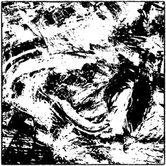 Grunge is black and white. Worn dark monochrome background. The texture of the old destroyed surface. Vector pattern of cracks and chips