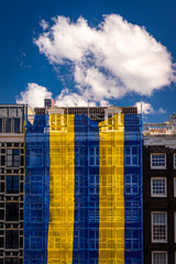 21 June 2019, Canal houses of Amsterdam under the reconstruction, Netherlands