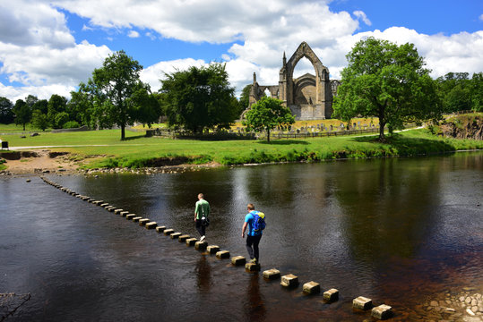 Bolton Abbey and the Stepping Stones in the Yorkshire Dales, England