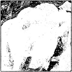 Grunge is black and white. Worn dark monochrome background. The texture of the old destroyed surface. Vector pattern of cracks and chips.