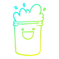 cold gradient line drawing cartoon happy drinks