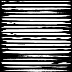Set of vector grunge brushes. White paint strokes on black background. Abstract handmade lines.