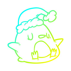 cold gradient line drawing cute penguin