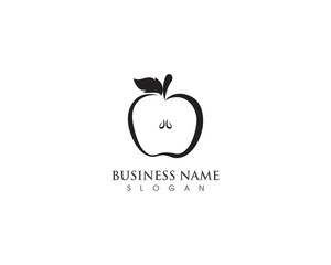 Apple black logo template vector