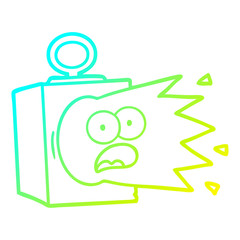 cold gradient line drawing cartoon industrial lamp