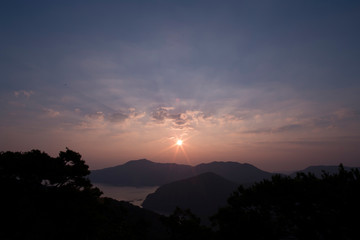 隠岐の島の朝日