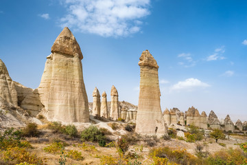 Love Valley in Cappadocia region, Turkey