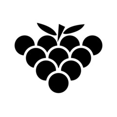 Grape fruits sign icon vector. Grapevine illustration symbol.