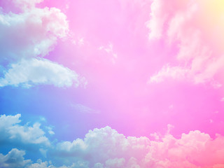 Fototapeta premium Beautiful Sky and Clouds with pastel color background on sunshine day.