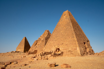 Fototapeta na wymiar Nubian Pyramids in the Sudan (Jebel Berkal)