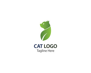 Cat logo vector illustration template
