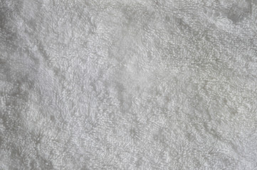 Texture of soft white towels with long fibers