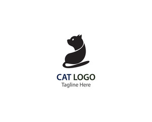 Cat logo vector illustration template
