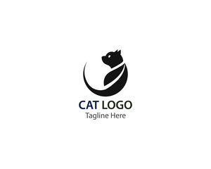 Cat logo vector illustration template