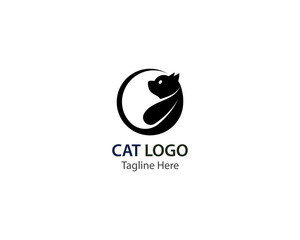 Cat logo vector illustration template