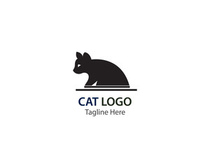 Cat logo vector illustration template