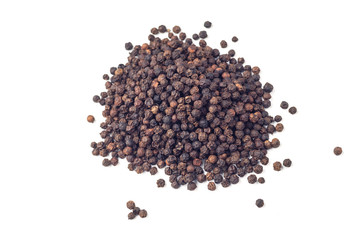 Black ground pepper isolated on white background
