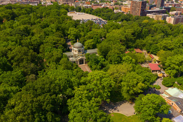 Obraz premium Aerial drone photo of the Bronx Zoo New York
