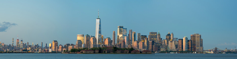 Fototapeta na wymiar Panoramic photo New York Manhattan 2019