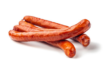 Spanish sausage. Isolate on white background.