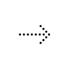 Arrow. Arrow black icon. Arrow vector icon. Cursor icon. Cursor in dots design. Cursor