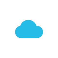 Cloud. Cloud blue icon isolated on white background. Cloud vector icon